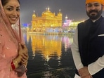 Yami Gautam with Aditya Dhar at the Golden Temple.&nbsp;