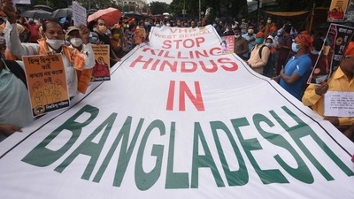 Protests, triggered by the Comilla violence, have erupted in several parts of India against the killing of minority Hindus in Bangladesh. (File Photo) Protests, triggered by the Comilla violence, have erupted in several parts of India against the killing of minority Hindus in Bangladesh. (File Photo)