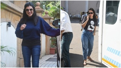Friday was a busy day for the stars of tinseltown. Paparazzis spotted Kareena Kapoor and Sushmita Sen on the streets of Mumbai, engrossed in their professional errands. But they both slayed casual fashion in their own ways. We are taking notes. (HT Photos/Varinder Chawla) Friday was a busy day for the stars of tinseltown. Paparazzis spotted Kareena Kapoor and Sushmita Sen on the streets of Mumbai, engrossed in their professional errands. But they both slayed casual fashion in their own ways. We are taking notes. (HT Photos/Varinder Chawla)