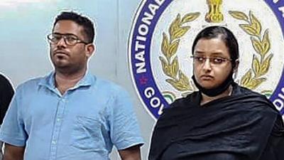Kerala gold smuggling case accused Swapna Suresh and Sandeep Nair (PTI)