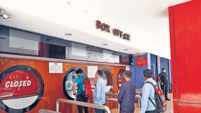 The Mangla multiplex theatre at Shivaji nagar reopened following orders from the Maharashtra government and the Pune Municipal Corporation (PMC) allowing theatres and cinemas to reopen at 50% of capacity. (Rahul Raut/HT PHOTO) The Mangla multiplex theatre at Shivaji nagar reopened following orders from the Maharashtra government and the Pune Municipal Corporation (PMC) allowing theatres and cinemas to reopen at 50% of capacity. (Rahul Raut/HT PHOTO)