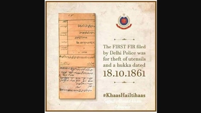 The image of the first FIR left people in awe. (Twitter/@DelhiPolice)