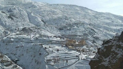 Dhankhar village in the Lahaul-Spiti district of Himachal Pradesh.&nbsp; (ANI)