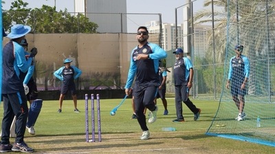 ‘Specialist in everything’: MS Dhoni takes to India nets for throwdowns after mentoring Rishabh Pant, Ishan Kishan; Twitter set on fire (TWITTER/BCCI)