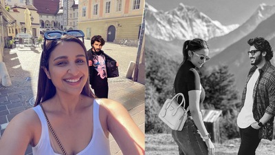 Arjun Kapoor has successfully fitted himself in Parineeti Chopra's travel pics. Arjun Kapoor has successfully fitted himself in Parineeti Chopra's travel pics. 