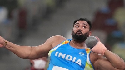 Tokyo: India's Tajinderpal Toor competes in qualifications for the men's shot put event at the 2020 Summer Olympics, in Tokyo, Tuesday, August 3, 2021. (PTI Photo/Gurinder Osan)(PTI08_03_2021_000237A).. (PTI) Tokyo: India's Tajinderpal Toor competes in qualifications for the men's shot put event at the 2020 Summer Olympics, in Tokyo, Tuesday, August 3, 2021. (PTI Photo/Gurinder Osan)(PTI08_03_2021_000237A).. (PTI)