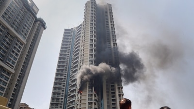 Mumbai mayor said Arun Tiwari lost his grip and fell to his untimely demise before the firefighters could put up a ladder to save him. (PTI) Mumbai mayor said Arun Tiwari lost his grip and fell to his untimely demise before the firefighters could put up a ladder to save him. (PTI)