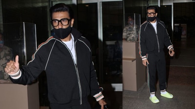 Unlike his usual self, Ranveer Singh looked rather tired and calm at the Mumbai airport. (Varinder Chawla) Unlike his usual self, Ranveer Singh looked rather tired and calm at the Mumbai airport. (Varinder Chawla)