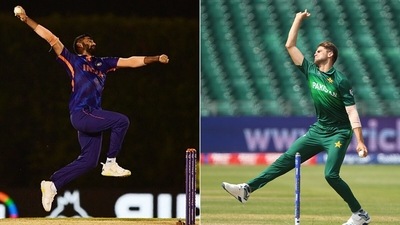 Jasprit Bumrah and Shaheen Afridi. (Getty Images) Jasprit Bumrah and Shaheen Afridi. (Getty Images)