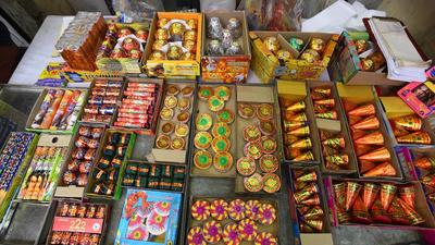 The Delhi government announced a “complete ban” on the sale, use, and storage of firecrackers in the Capital this Diwali. (Raj K Raj/HT PHOTO) The Delhi government announced a “complete ban” on the sale, use, and storage of firecrackers in the Capital this Diwali. (Raj K Raj/HT PHOTO)