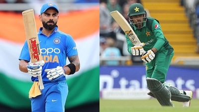 India skipper Virat Kohli and Pakistan captain Babar Azam. (Getty Images) India skipper Virat Kohli and Pakistan captain Babar Azam. (Getty Images)
