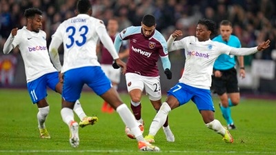 West Ham took control of Group H in the Europa League thanks to Thursday's 3-0 home win over Genk. (AP) West Ham took control of Group H in the Europa League thanks to Thursday's 3-0 home win over Genk. (AP)