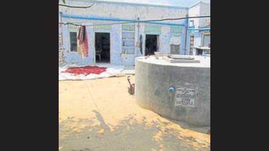 Ludhiana receives an average rainfall of 680mm in a year and if a rooftop rain water harvesting system is installed in a building, more than 50,000 litres of water can be collected. (HT file)