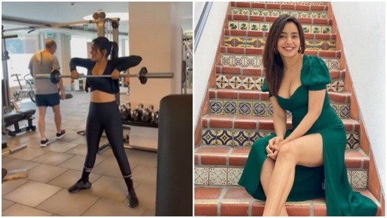 Neha Sharma’s workout diaries: The actor is ‘slowly but surely’ getting there(Instagram/@nehasharmaofficial)