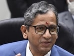 CJI NV Ramana says judicial infrastructure is important for improving access to justice (Arvind Yadav/HT PHOTO)