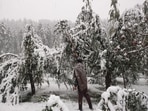Heavy snowfall is expected to continue in Jammu and Kashmir. (Waseem Andrabi/HT Photo) Heavy snowfall is expected to continue in Jammu and Kashmir. (Waseem Andrabi/HT Photo)