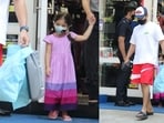Soha Ali Khan and Kunal Kemmu were spotted shopping with daughter Inaaya in Mumbai Saturday morning. (Varinder Chawla)