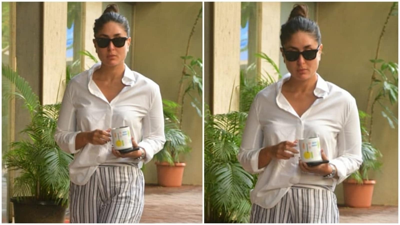 1600px x 900px - Kareena Kapoor in white shirt and striped pants gives weekend look a  stylish upgrade | Hindustan Times