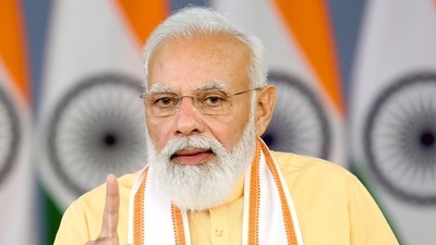 PM Modi addressed the nation after India crossed the 1 billion dose milestone. (ANI Photo)