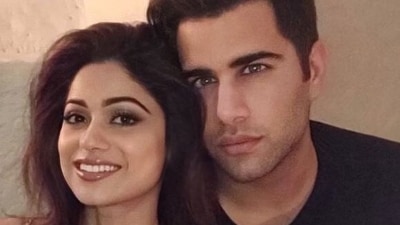 Rajiv Adatia poses &nbsp;with his rakhi sister, and now co-contestant on Bigg Boss 15, Shamita Shetty.&nbsp;