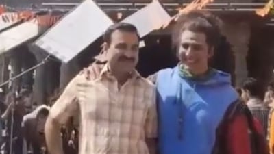 Akshay Kumar and Pankaj Tripathi in Ujjain.