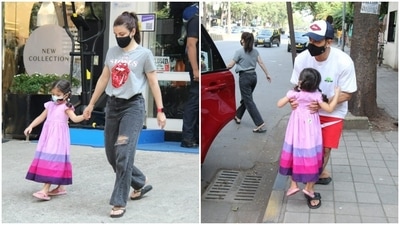 The stars of the tinsel town are chilling in the weekend. On Saturday, paparazzi spotted Soha Ali Khan and Kunal Kemmu spending their day out with their baby daughter Inaaya and the pictures are oodles of cuteness. (HT Photos/Varinder Chawla) The stars of the tinsel town are chilling in the weekend. On Saturday, paparazzi spotted Soha Ali Khan and Kunal Kemmu spending their day out with their baby daughter Inaaya and the pictures are oodles of cuteness. (HT Photos/Varinder Chawla)