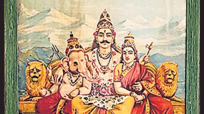 Raja Ravi Varma’s original oleographs are part of the exhibition-cum-sale titled The 20 Drawers. Raja Ravi Varma’s original oleographs are part of the exhibition-cum-sale titled The 20 Drawers.