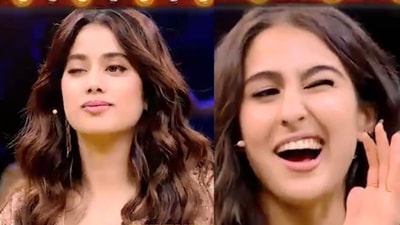 Janhvi Kapoor and Sara Ali Khan showed their winking skills on Ranveer Singh's The Big Picture. Janhvi Kapoor and Sara Ali Khan showed their winking skills on Ranveer Singh's The Big Picture.