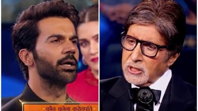 Rajkummar Rao and Amitabh Bachchan on Kaun Banega Crorepati 13. Rajkummar Rao and Amitabh Bachchan on Kaun Banega Crorepati 13.