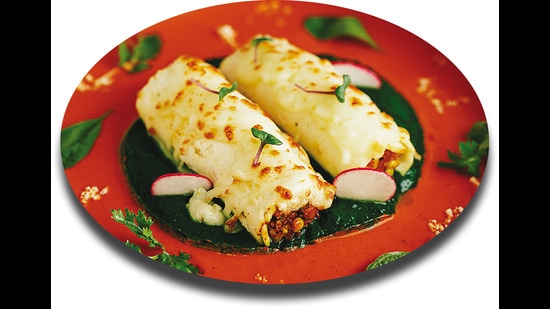 In fancier locations, Punjab Grill supplements these dishes with more adventurous (and not just Punjabi) dishes, like the (above) Paneer Roulade at their Dubai outlet In fancier locations, Punjab Grill supplements these dishes with more adventurous (and not just Punjabi) dishes, like the (above) Paneer Roulade at their Dubai outlet