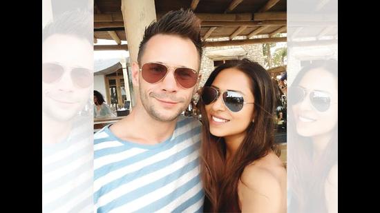 Candice (right) is married to kickboxing champion and personal fitness trainer Drew Neal (left)