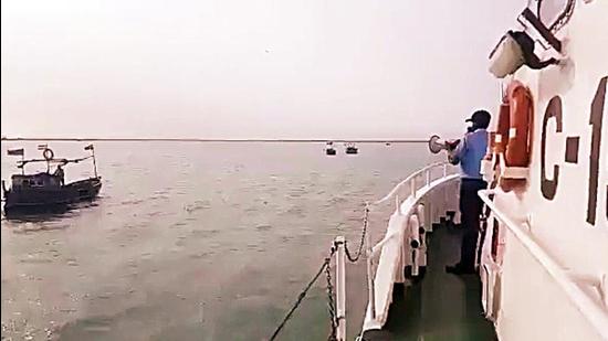 The Coast Guard said it received information about a mid-sea collision between a merchant vessel ‘Navious Venus’ and fishing boat ‘Shijumon’. (ANI)