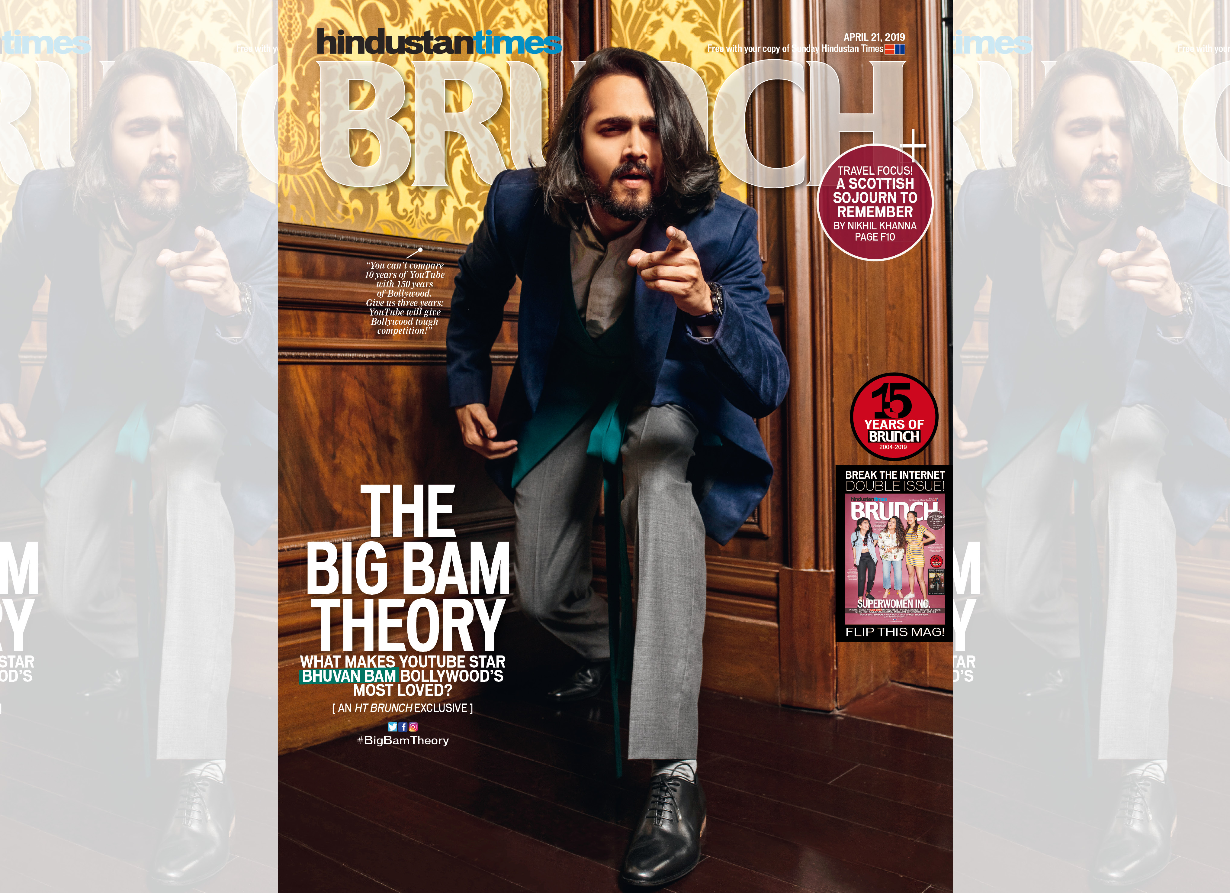 Bhuvan Bam’s first HT Brunch cover in April 2019 Bhuvan Bam’s first HT Brunch cover in April 2019