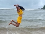 PV Sindhu is the ultimate beach baby in <span class='webrupee'>₹</span>3.6k broderie crop top, frill shorts(Instagram/pvsindhu1) PV Sindhu is the ultimate beach baby in <span class='webrupee'>₹</span>3.6k broderie crop top, frill shorts(Instagram/pvsindhu1)