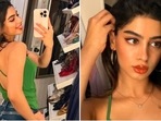 Style icons Khushi Kapoor and Janhvi Kapoor's fashion game is always on point. Khushi's Instagram handle is proof that she loves all things fashion. Recently, she made head turns when she shared a few photos of herself in a green strappy tucked in top and high-rise denims.(Instagram/@khushi05k) Style icons Khushi Kapoor and Janhvi Kapoor's fashion game is always on point. Khushi's Instagram handle is proof that she loves all things fashion. Recently, she made head turns when she shared a few photos of herself in a green strappy tucked in top and high-rise denims.(Instagram/@khushi05k)