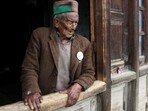 Shyam Saran Negi, 102, independent India’s first voter who has participated in all elections since 1951.(Reuters)
