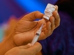 Pratapgarh vaccinates 100% eligible population with first dose. (Representatioal image) (AFP PHOTO) Pratapgarh vaccinates 100% eligible population with first dose. (Representatioal image) (AFP PHOTO)