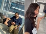 Katrina Kaif recorded a video of Akshay Kumar catching on some rest. Katrina Kaif recorded a video of Akshay Kumar catching on some rest.