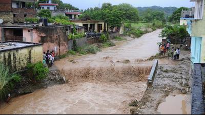 In August, the GMADA officials were directed to initiate necessary legal action against illegal disposals into the natural choe. But nothing has been done. (HT File Photo)