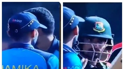 Heated exchange between Kumara and Das. (Twitter/Screenshot)