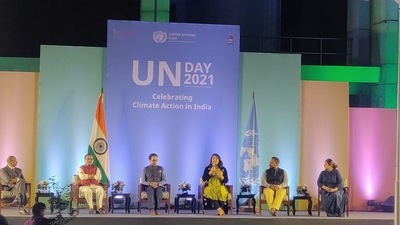 The UN in India brings together youth climate champions and policymakers to showcase green solutions pioneered by young Indians. The UN in India brings together youth climate champions and policymakers to showcase green solutions pioneered by young Indians.