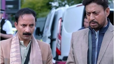 Deepak Dobriyal and Irrfan in a still from Angrezi Medium. Deepak Dobriyal and Irrfan in a still from Angrezi Medium.