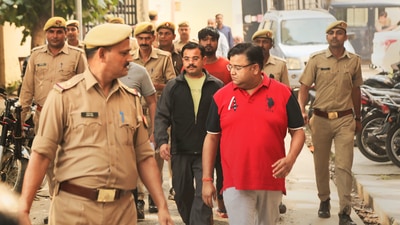 Ashish Mishra and other accused in the Lakhimpur Kheri violence case, being produced in a court on October 22. (PTI) Ashish Mishra and other accused in the Lakhimpur Kheri violence case, being produced in a court on October 22. (PTI)