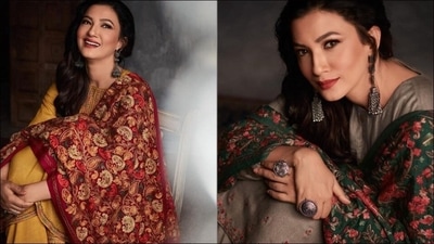 Gauahar Khan's winter fashion in warm Kashmiri suits will upgrade your trousseau (Instagram/gauaharkhan) Gauahar Khan's winter fashion in warm Kashmiri suits will upgrade your trousseau (Instagram/gauaharkhan)