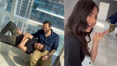 Katrina Kaif recorded a video of Akshay Kumar catching on some rest.&nbsp;