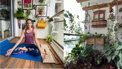 Taapsee Pannu has shared a picture of her balcony. Taapsee Pannu has shared a picture of her balcony. 