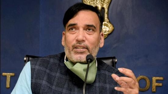 New Delhi, Nov 11 (ANI): Environment Minister Gopal Rai addresses during a press conference, in New Delhi on Wednesday. (ANI Photo) (ANI)