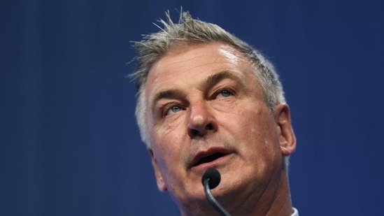 Actor Alec Baldwin speaks during the Iowa Democratic Party's Fall Gala in Des Moines, Iowa.(AP)