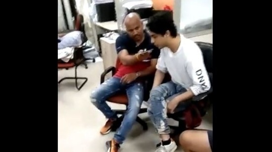 A clip from the video that Sanjay Raut shared on Twitter on Sunday.&nbsp;