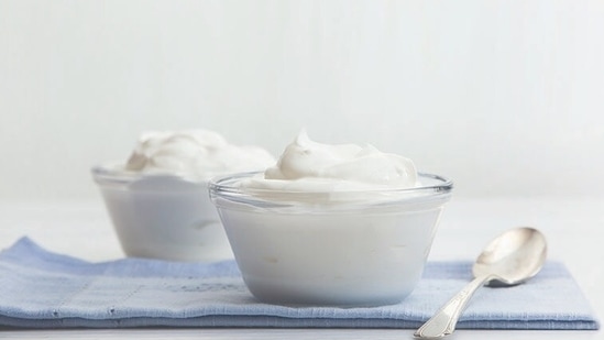 Curd: Our gut and mind share a connection and there are certain foods that can help regulate gut bacteria. A new study finds that people with anxiety symptoms may benefit by eating probiotic and non-probiotic supplements. Curd being a probiotic helps manage anxiety symptoms.(Pinterest)